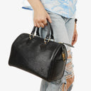 Louis Vuitton Speedy 25 Black EPI Leather Handbag