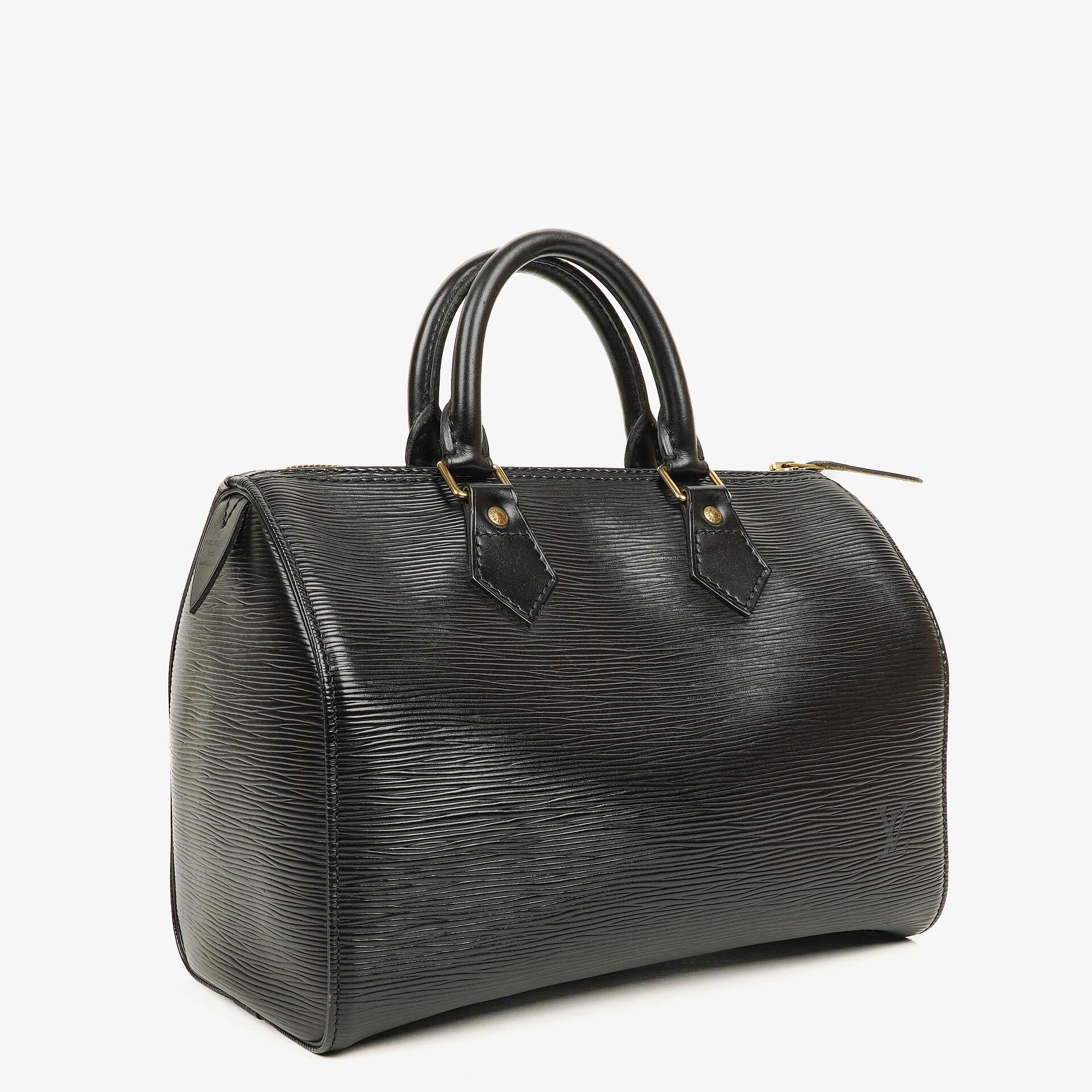 Louis Vuitton Speedy 25 Black EPI Leather Handbag