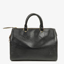 Louis Vuitton Speedy 25 Black EPI Leather Handbag