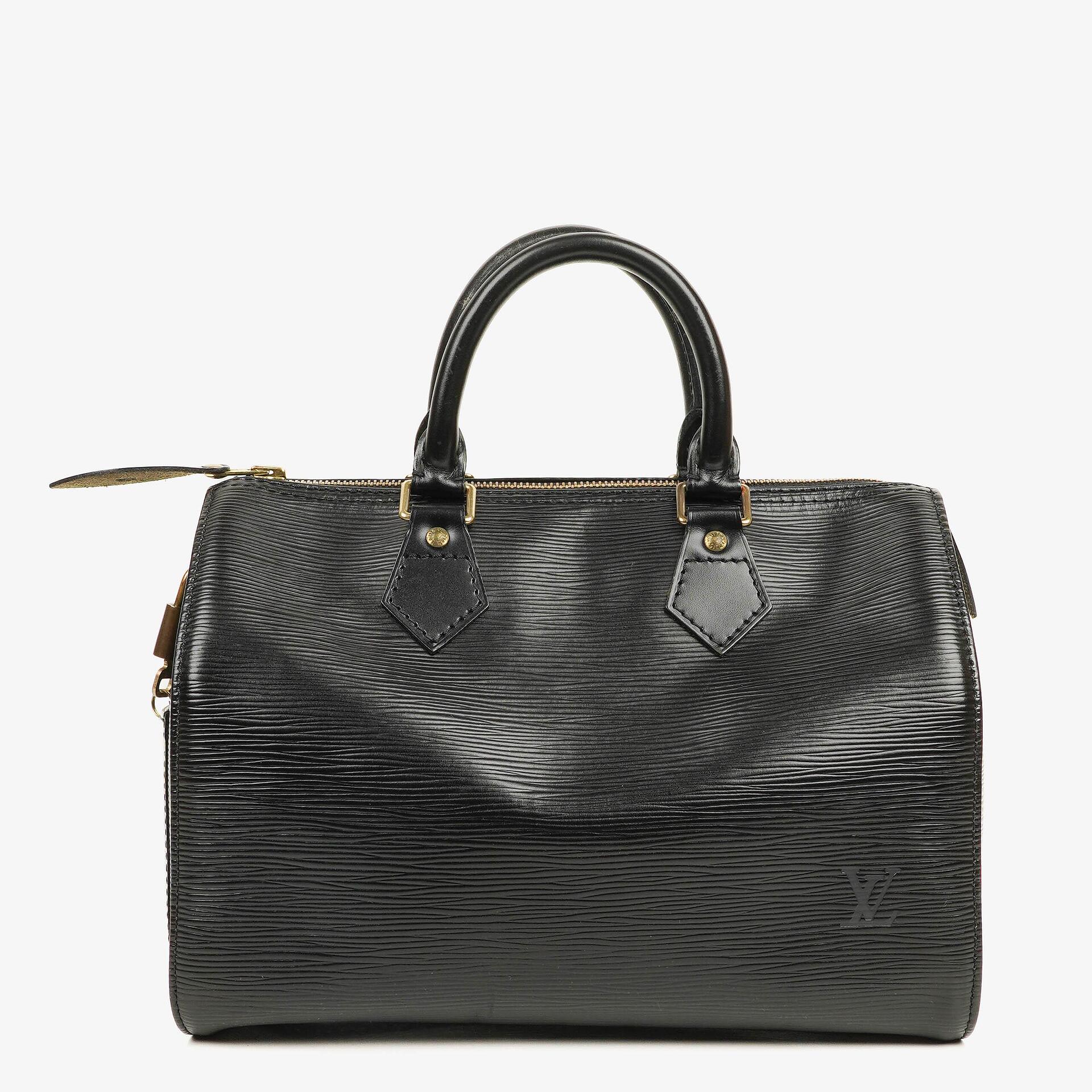 Louis Vuitton Speedy 25 Black EPI Leather Handbag
