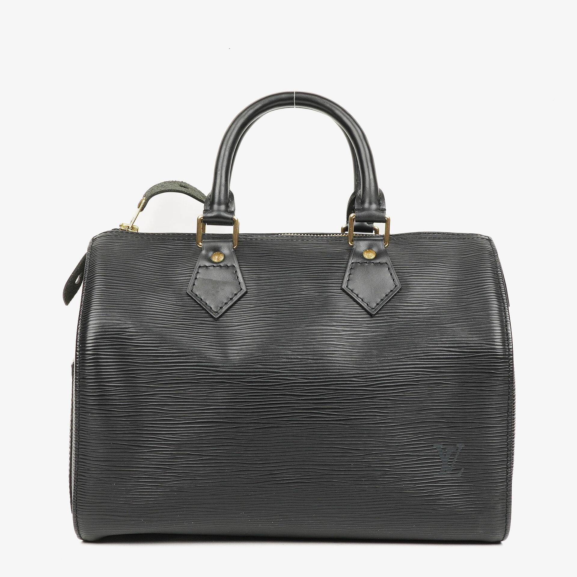 Louis Vuitton Speedy 25 Black EPI Leather Handbag