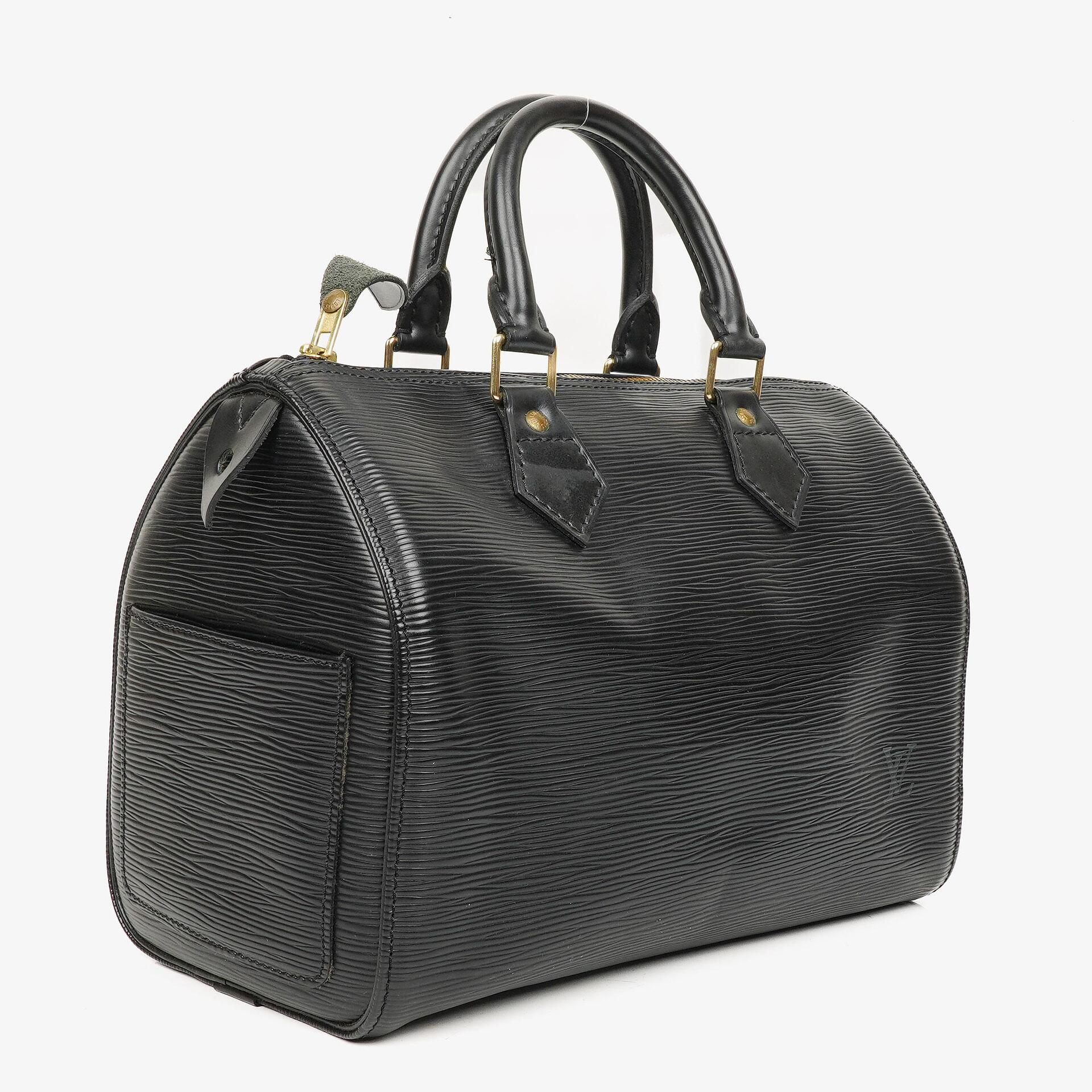 Louis Vuitton Speedy 25 Black EPI Leather Handbag