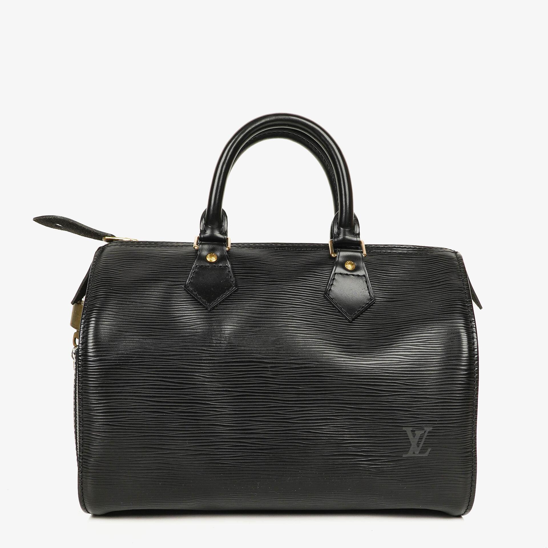 Louis Vuitton Speedy 25 Black EPI Leather Handbag
