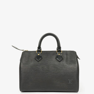 Louis Vuitton Speedy 25 Black EPI Leather Handbag