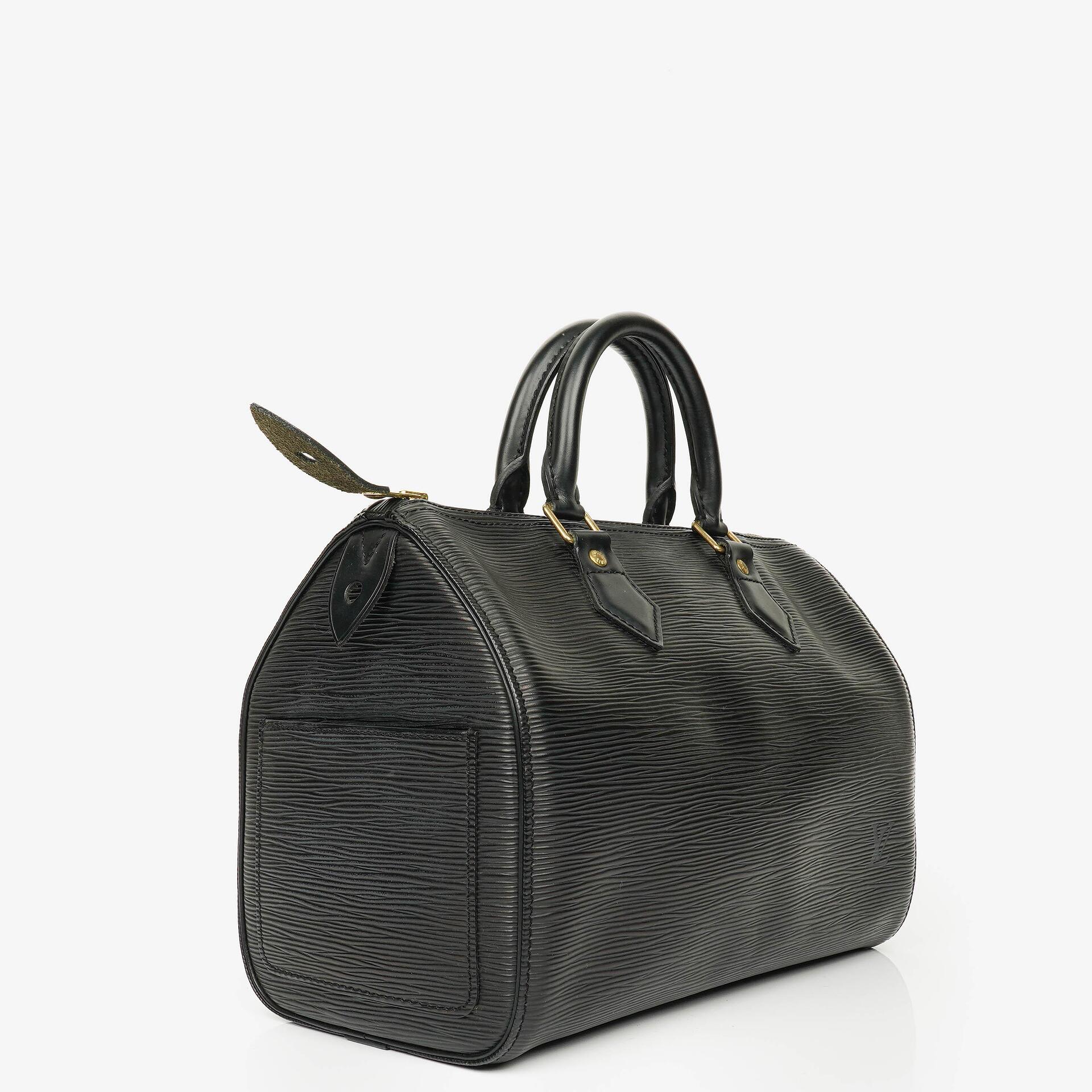 Louis Vuitton Speedy 25 Black EPI Leather Handbag