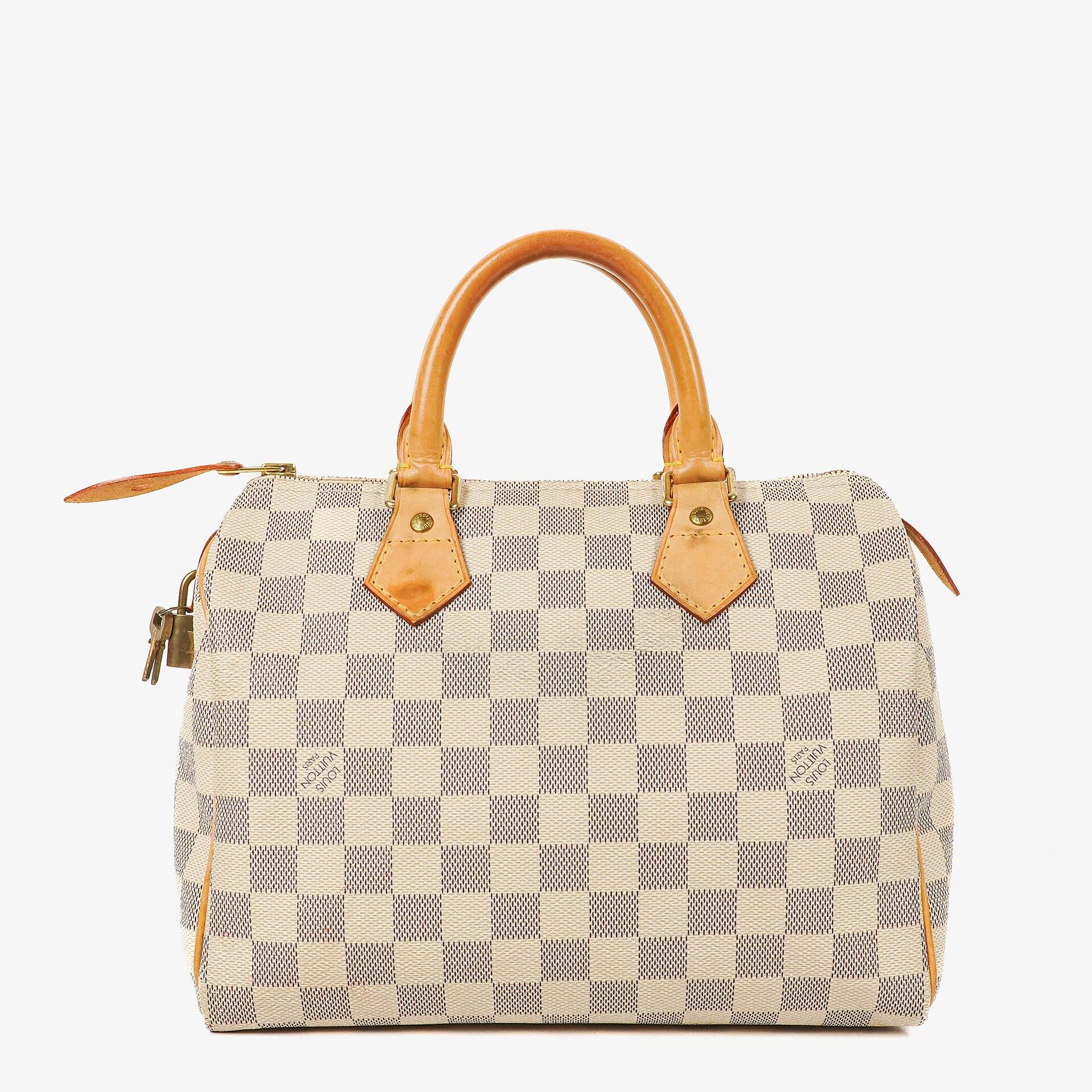 Louis Vuitton Speedy 25 Damier Azur Coated Canvas Handbag
