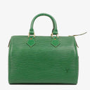 Louis Vuitton Speedy 25 Green EPI Leather Handbag