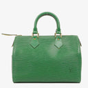 Louis Vuitton Speedy 25 Green EPI Leather Handbag