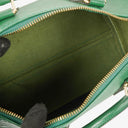 Louis Vuitton Speedy 25 Green EPI Leather Handbag