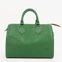 Louis Vuitton Speedy 25 Green EPI Leather Handbag