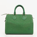 Louis Vuitton Speedy 25 Green EPI Leather Handbag