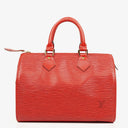 Louis Vuitton Speedy 25 Red EPI Leather Handbag