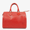 Louis Vuitton Speedy 25 Red EPI Leather Handbag