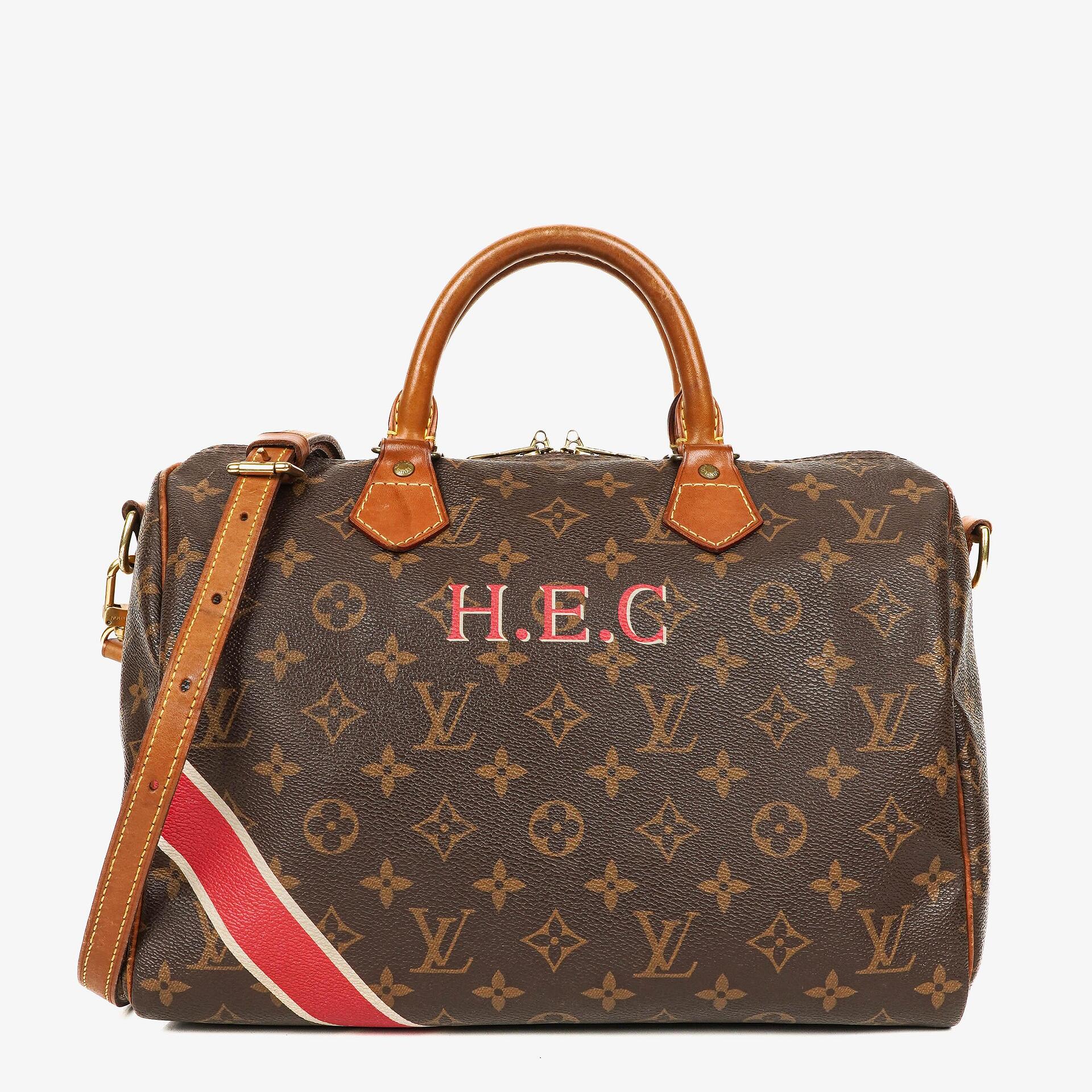 Louis Vuitton Speedy 30 Bandouliere Monogram Canvas Handbag