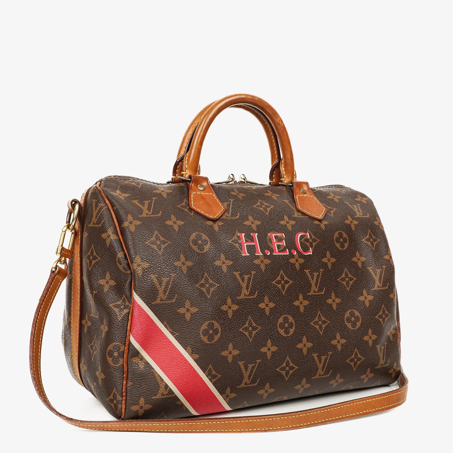 Louis Vuitton Speedy 30 Bandouliere Monogram Canvas Handbag