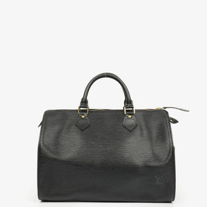 Louis Vuitton Speedy 30 Svart EPI Läderväska