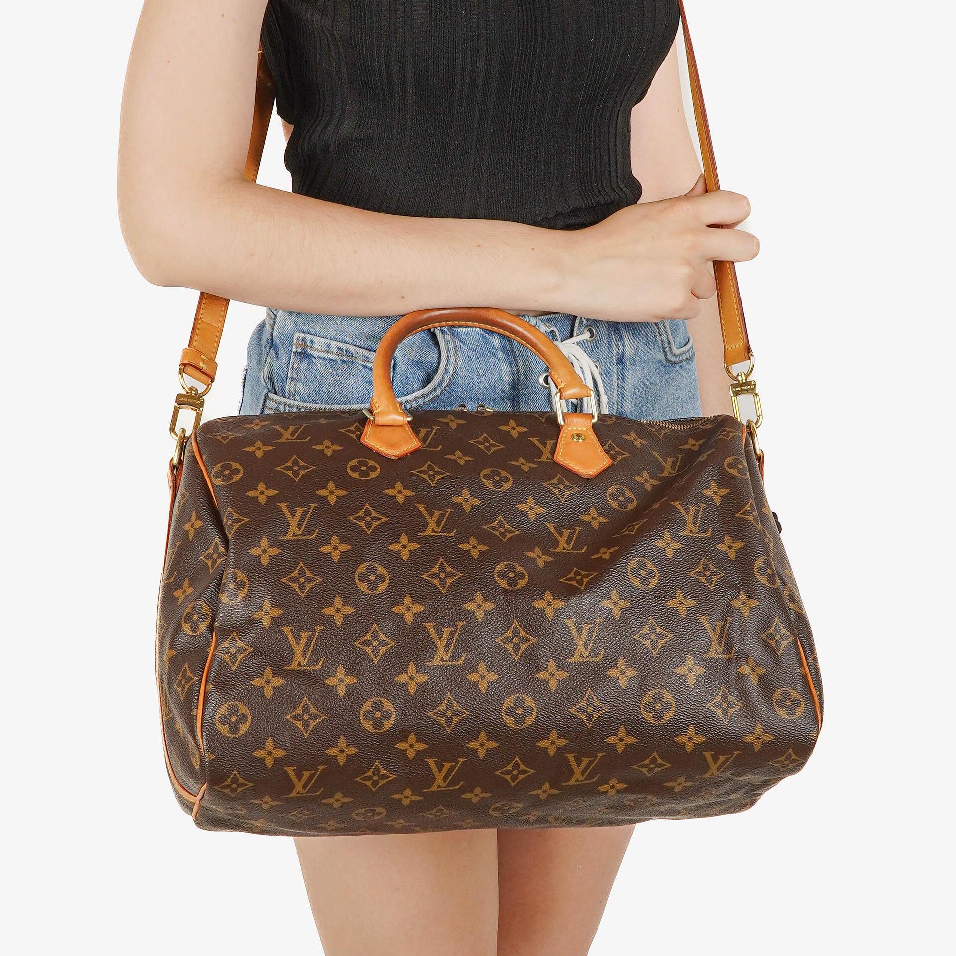 Louis Vuitton Speedy 35 Bandouliere Monogram Canvas Handbag