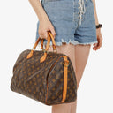 Louis Vuitton Speedy 35 Bandouliere Monogram Canvas Handbag