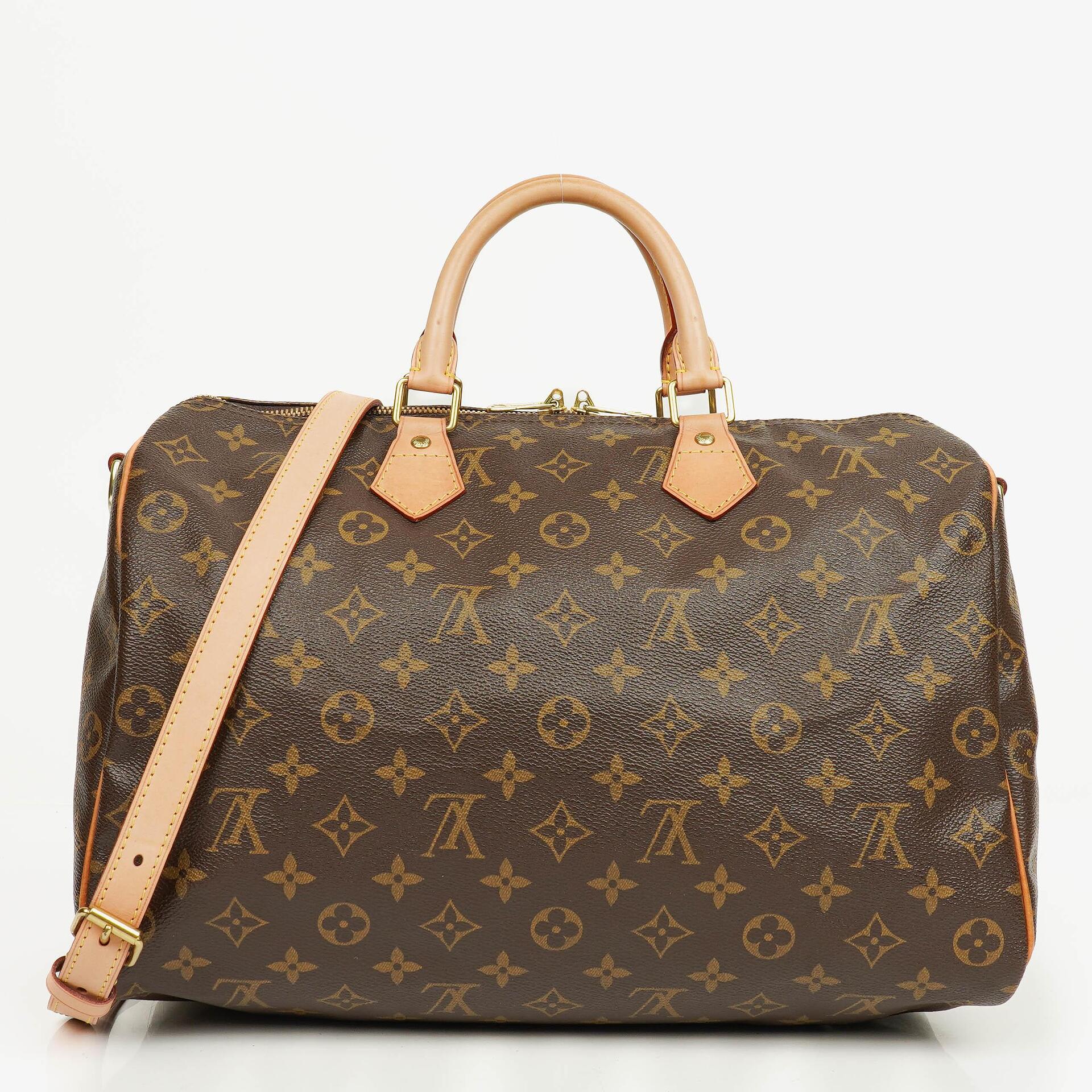 Louis Vuitton Speedy 35 Bandouliere Monogram Canvas Handbag
