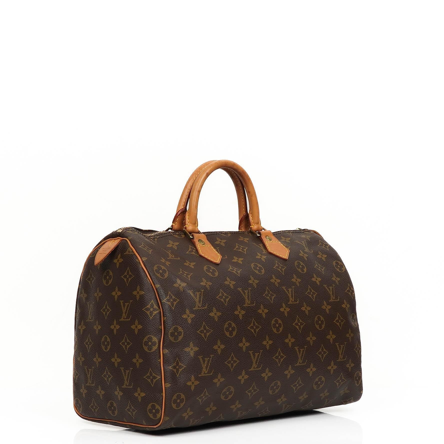 Louis Vuitton Speedy 35 Monogram Canvas Handbag
