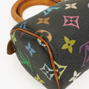 Louis Vuitton Takashi Murakami Nano Speedy Black Multicolour Monogram Coated Canvas Mini Bag
