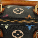 Louis Vuitton Takashi Murakami Nano Speedy Black Multicolour Monogram Coated Canvas Mini Bag
