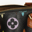Louis Vuitton Takashi Murakami Nano Speedy Black Multicolour Monogram Coated Canvas Mini Bag