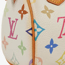 Louis Vuitton Takashi Murakami Nano Speedy White Multicolour Monogram Coated Canvas Mini Bag