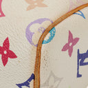 Louis Vuitton Takashi Murakami Nano Speedy White Multicolour Monogram Coated Canvas Mini Bag