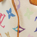 Louis Vuitton Takashi Murakami Nano Speedy White Multicolour Monogram Coated Canvas Mini Bag