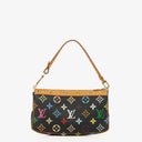 Louis Vuitton Takashi Murakami Pochette Accessoire Black Multicolor Clutch Handbag