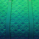 Louis Vuitton Taurillon Illusion Keepall Tote Monogram Bleu Vert