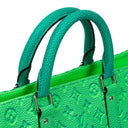 Louis Vuitton Taurillon Illusion Keepall Tote Monogram Bleu Vert