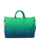 Louis Vuitton Taurillon Illusion Keepall Tote Monogram Bleu Vert