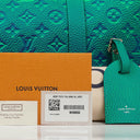 Louis Vuitton Taurillon Illusion Keepall Tote Monogram Bleu Vert