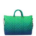 Louis Vuitton Taurillon Illusion Keepall Tote Monogram Bleu Vert