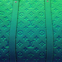 Louis Vuitton Taurillon Illusion Keepall Tote Monogram Bleu Vert