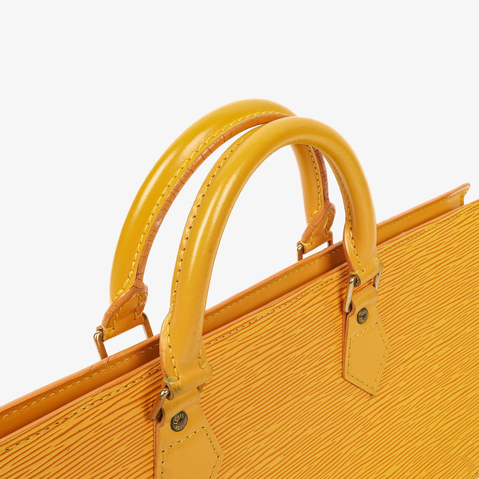 Louis Vuitton Triangle Yellow EPI Leather Handbag