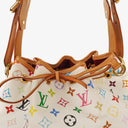 Louis Vuitton x Takashi Murakami White Multicolore Monogram Coated Canvas Petit Noe Shoulder Bag