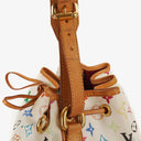 Louis Vuitton x Takashi Murakami White Multicolore Monogram Coated Canvas Petit Noe Shoulder Bag