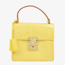 Louis Vuitton Yellow Monogram Vernis Spring Street Top Handle Bag