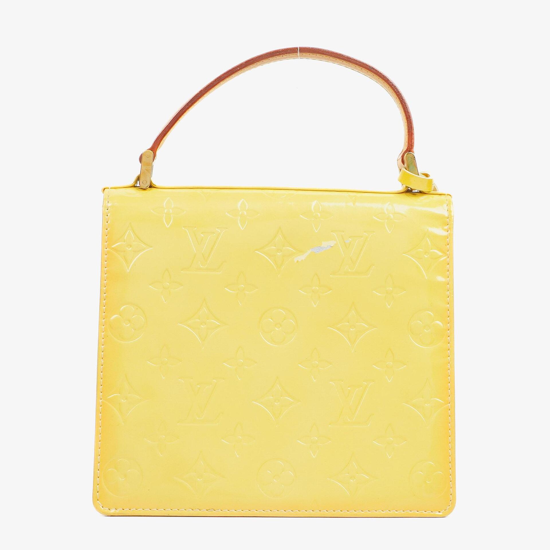 Louis Vuitton Yellow Monogram Vernis Spring Street Top Handle Bag