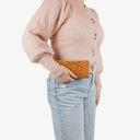 Louis Vuitton Zippy Leopard Print Vernis Blanc Corail Wallet