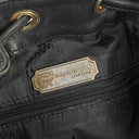 MCM Black Calfskin Quilted Studded Bucket Bag