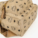 MCM Visetos Coated Studded Neutral Canvas Backpack