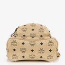 MCM Visetos Coated Studded Neutral Canvas Backpack
