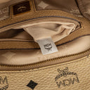 MCM Visetos Coated Studded Neutral Canvas Backpack
