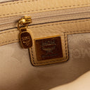 MCM Visetos Coated Studded Neutral Canvas Backpack