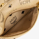 MCM Visetos Coated Studded Neutral Canvas Backpack