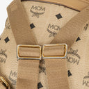 MCM Visetos Coated Studded Neutral Canvas Backpack